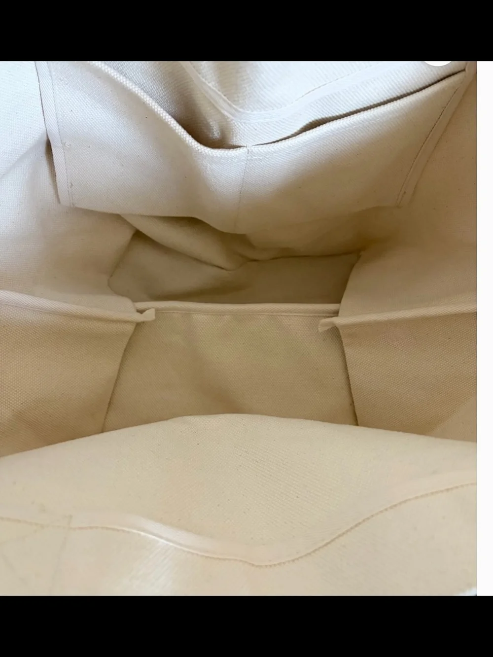 MERIT Canvas Cosmetic Tote Bag in Cream
